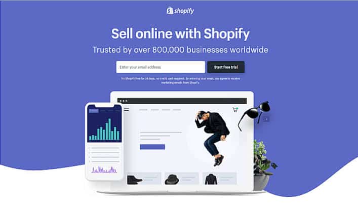 shopify landing page image