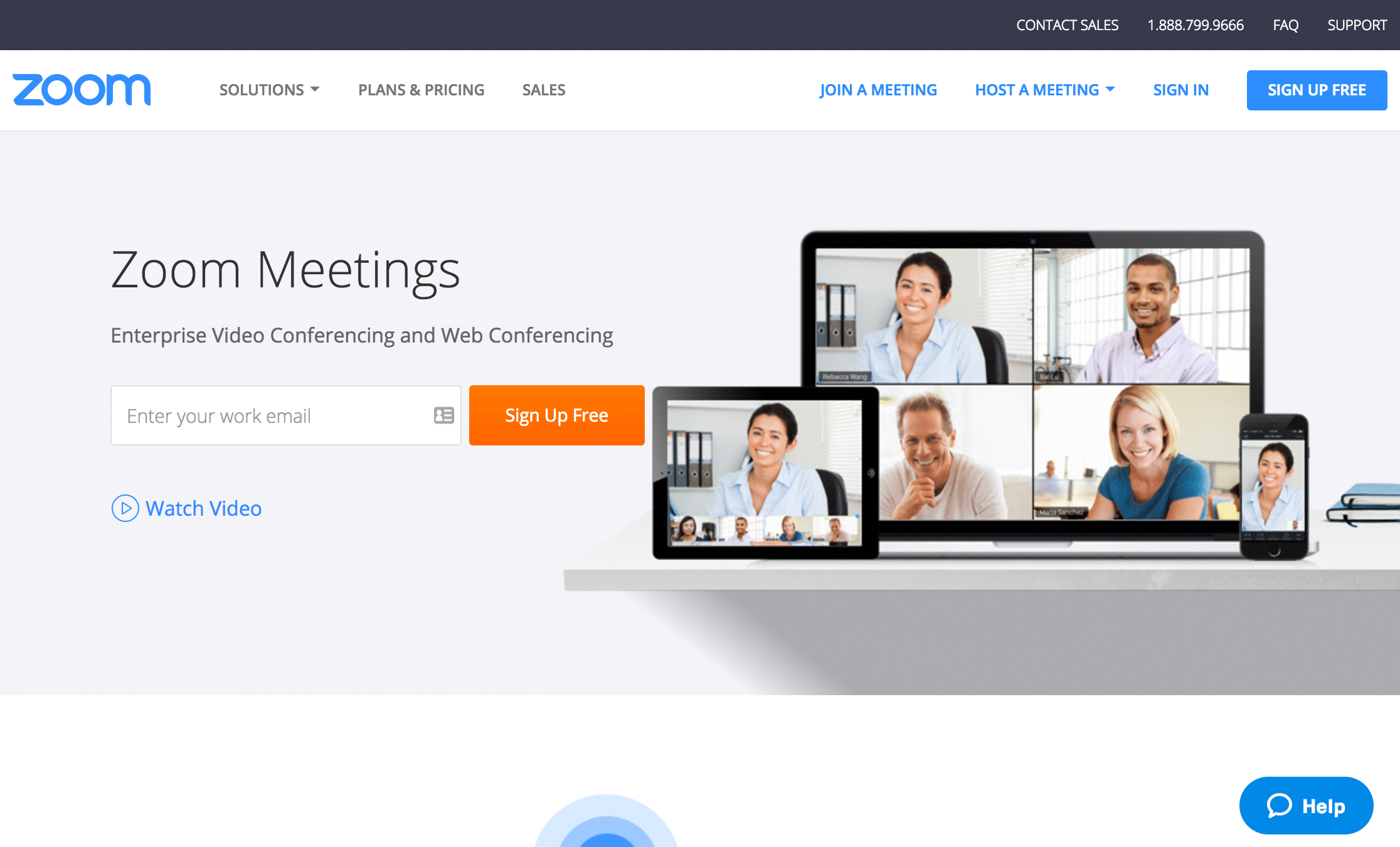 Zoom landing page image