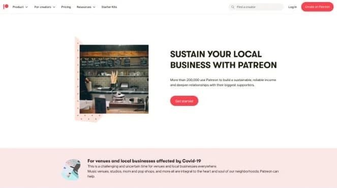 patreon landing page image